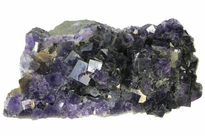 Phenomenal, Purple-Green Cubic Fluorite Crystal Plate - China #128797